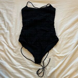 Sea New York Black tie up One Piece swimsuit